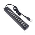 HUB USB 2.0 de 12 puertos, adecuado para portátiles/netbooks