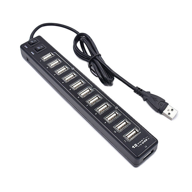 HUB USB 2.0 de 12 puertos, adecuado para portátiles/netbooks