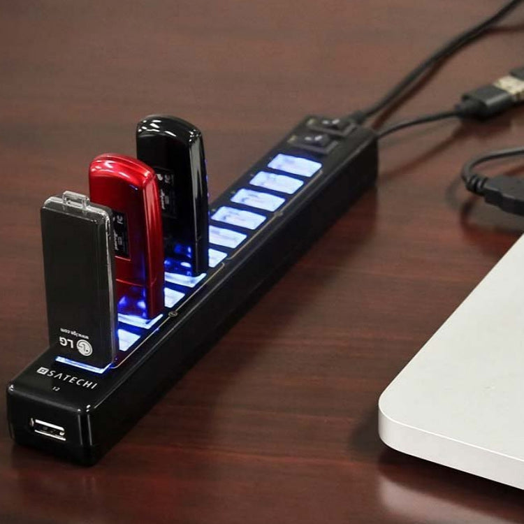 HUB USB 2.0 de 12 puertos, adecuado para portátiles/netbooks