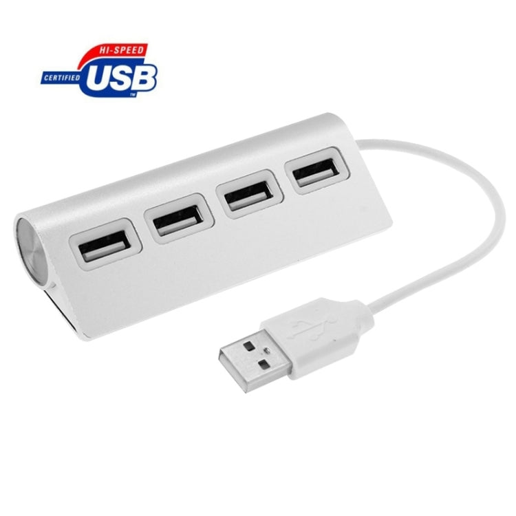 Alta velocidad 480Mbps 4 puertos USB 2.0 HUB Mini divisor USB de aluminio