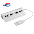 Alta velocidad 480Mbps 4 puertos USB 2.0 HUB Mini divisor USB de aluminio