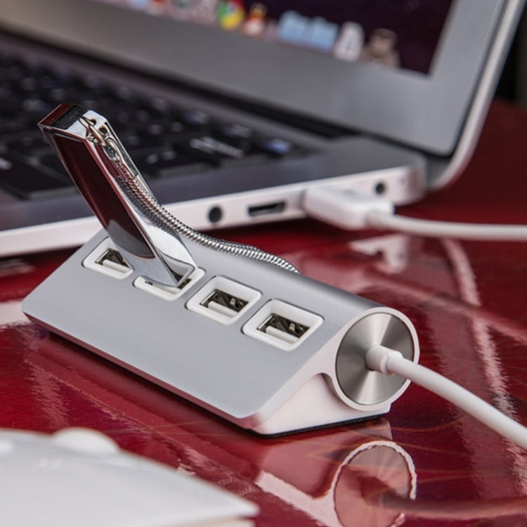 Alta velocidad 480Mbps 4 puertos USB 2.0 HUB Mini divisor USB de aluminio