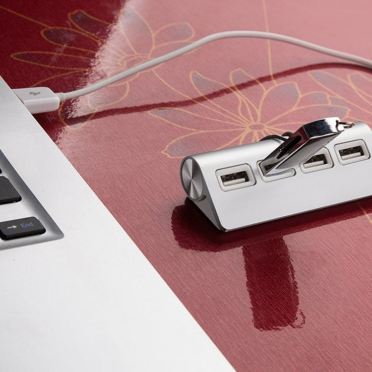 Alta velocidad 480Mbps 4 puertos USB 2.0 HUB Mini divisor USB de aluminio