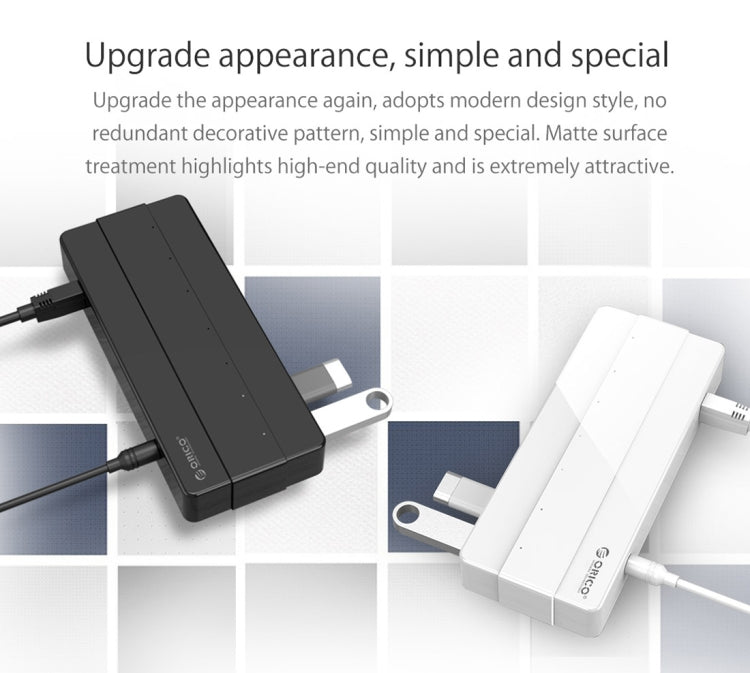 Orico H7928-U2-V1 HUB USB 2.0 de 7 puertos de escritorio con adaptador de corriente, USB 2.0