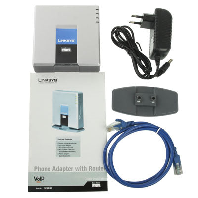 Adaptador de teléfono VOIP PSTN LINKSYS SPA2102 desbloqueado con 2 puertos FXS + WAN, 2x FXS + WAN Port