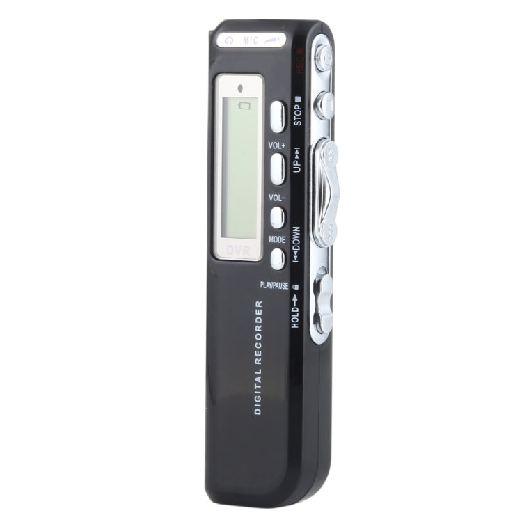 Grabadora de voz digital de 4 GB, reproductor MP3 dictáfono, soporte para grabación telefónica, función VOX (negro)