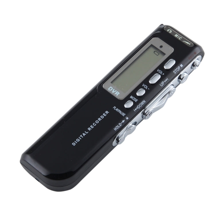 Grabadora de voz digital de 8 GB, reproductor MP3 dictáfono, soporte para grabación telefónica, función VOX, fuente de alimentación: 2 pilas AAA (negro)