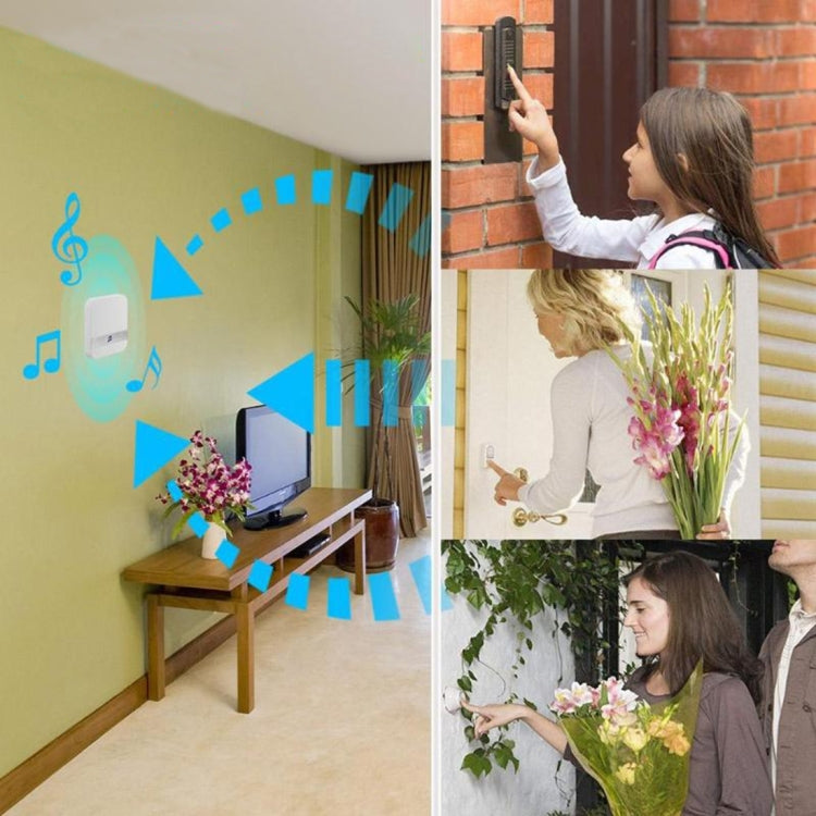 Receptor de timbre B10, 52 campanas, 110dB, herramientas para puerta de casa de bajo consumo de energía, enchufe de EE. UU., CA 90-260V, B10 Gold US Plug, B10 Black US Plug, B10 White US Plug