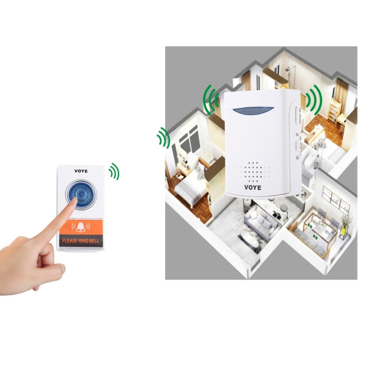 VOYE V006A Timbre inalámbrico con control remoto de música para el hogar con 38 sonidos de polifonía, V006A