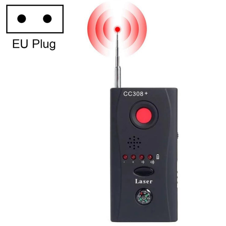 CC308+ Detector de lente de cámara inalámbrico múltiple Señal de onda de radio Detecta buscador de dispositivos RF GSM de rango completo, CC308+
