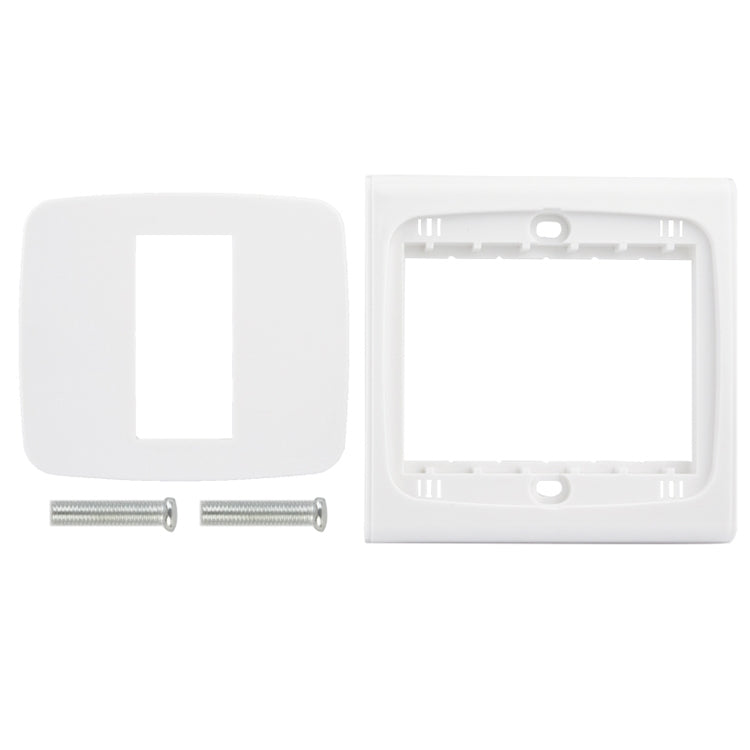 Placa de pared con tornillo para inserciones en blanco - 1 orificio, uso en todo el mundo