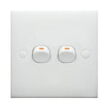 Interruptor de pared eléctrico (Tamaño: 86 x 86 mm), 2 Switch