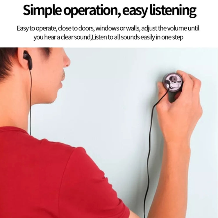Potente dispositivo de escucha de Audio, amplificador de oído plegable, vigilancia de escucha de puerta de pared con auricular