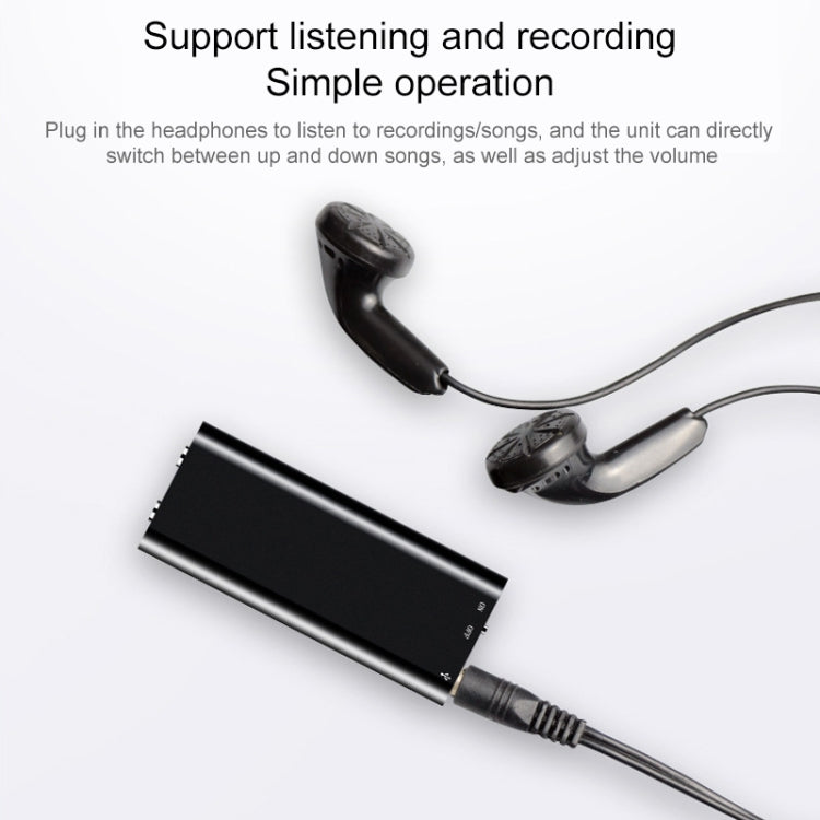 Mini grabadora de voz 3 en 1 + disco flash de 8 GB + reproductor MP3
