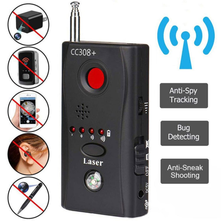 Detector multidetector CC308 + de rango completo para minicámara oculta/lente IP/GMS/Detector de señal RF, CC308+ Detector