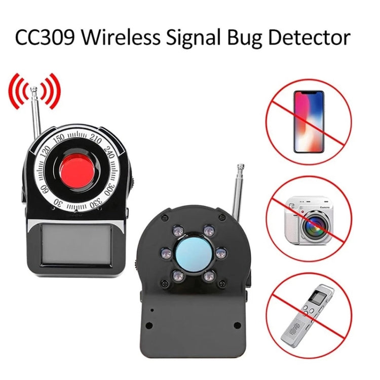 Detector de banda completa CC-309 con pantalla LED, rango de frecuencia de detección: 1MHz-6500MHz, CC-309