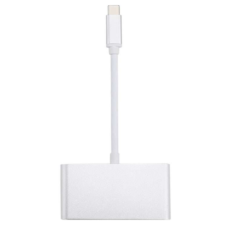 4 en 1 3 puertos USB 3.0 y adaptador divisor de concentrador USB-C / Type-C hembra a USB-C / Type-C macho, 3xUSB 3.0+Type-c