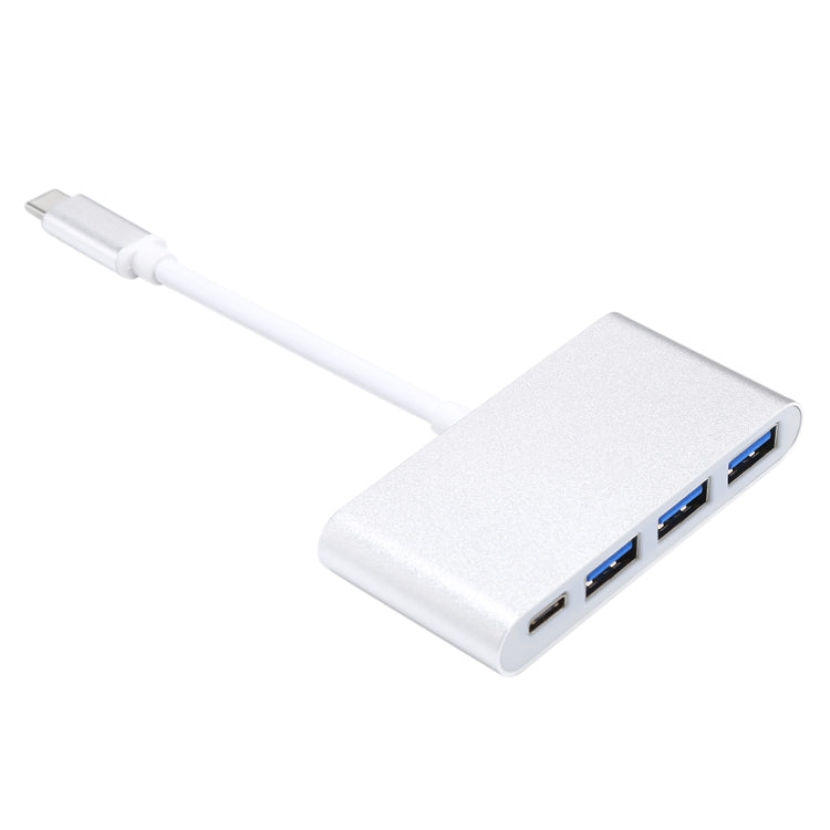 4 en 1 3 puertos USB 3.0 y adaptador divisor de concentrador USB-C / Type-C hembra a USB-C / Type-C macho, 3xUSB 3.0+Type-c