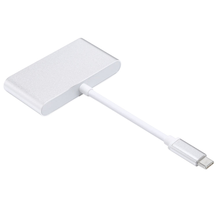 4 en 1 3 puertos USB 3.0 y adaptador divisor de concentrador USB-C / Type-C hembra a USB-C / Type-C macho, 3xUSB 3.0+Type-c