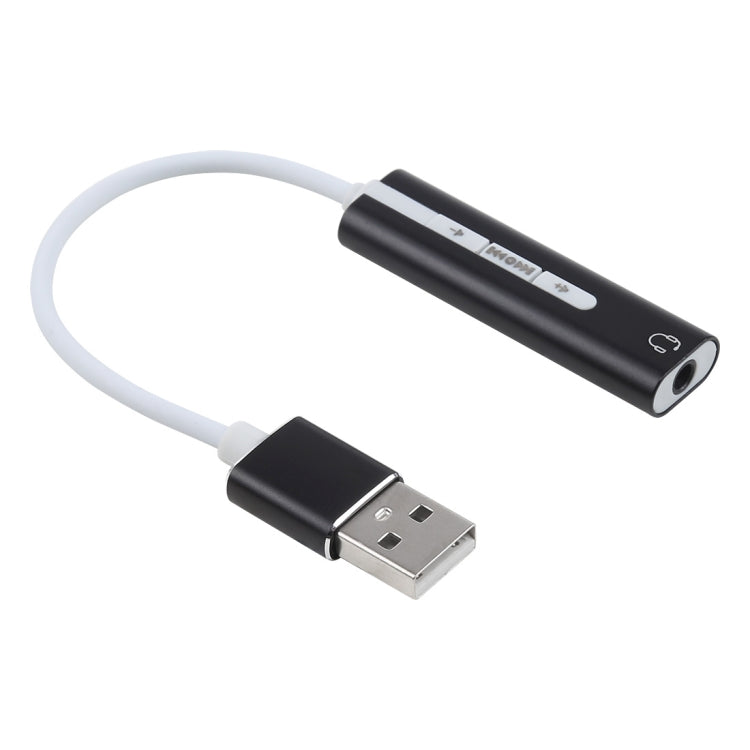 Carcasa de aluminio Conector de 3,5 mm Tarjeta de sonido USB externa HIFI Magic Voice Adaptador de 7.1 canales Unidad gratuita para computadora, escritorio, parlantes, auriculares, USB Port Grey, USB Port Silver, USB Port Black