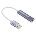 Carcasa de aluminio Conector de 3,5 mm Tarjeta de sonido USB externa HIFI Magic Voice Adaptador de 7.1 canales Unidad gratuita para computadora, escritorio, parlantes, auriculares, USB Port Grey, USB Port Silver, USB Port Black