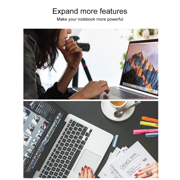 Doble puerto USB-C / Type-C a PD + USB 3.0 + Adaptador HUB de extensión multifuncional HDMI