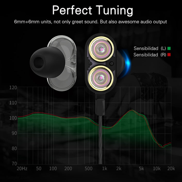 Bobina móvil doble Langsdom con auricular de trigo
