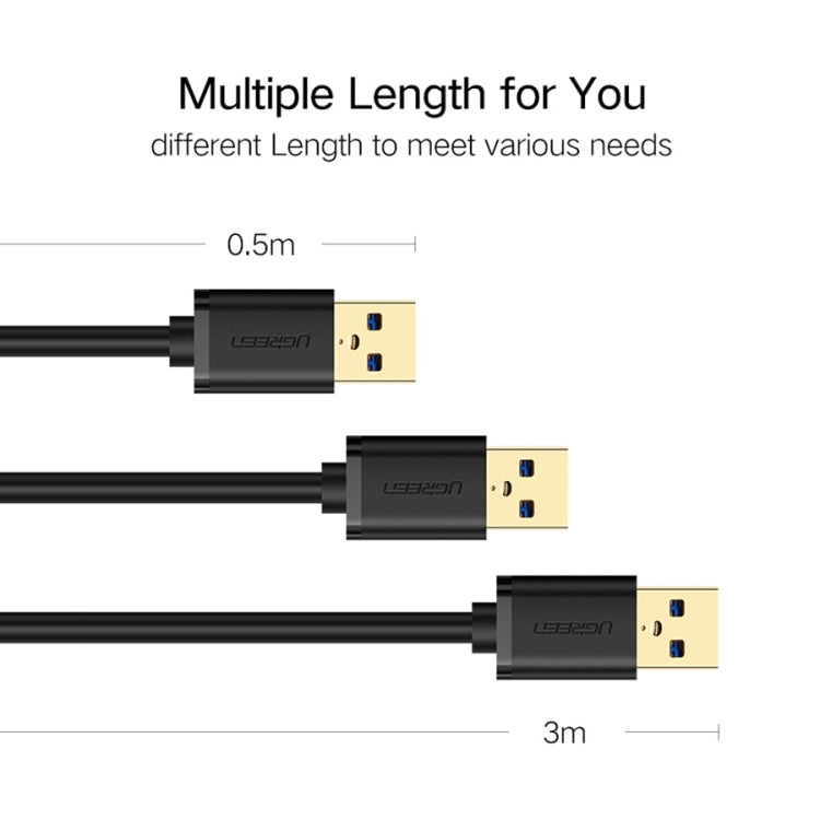 Ugreen Cable de extensión de transmisión de súper velocidad de sincronización de datos macho a hembra USB 3.0 de 1,5 m, Length: 1.5m