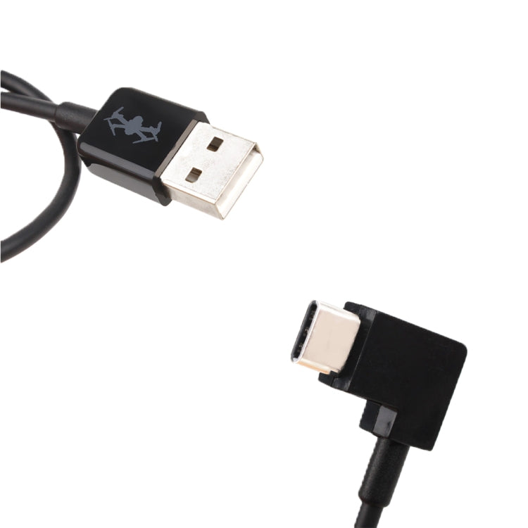 Cable conector de datos de ángulo recto USB a USB-C / Type-C de 30 cm para DJI SPARK / MAVIC PRO / Phantom 3 y 4 / Inspire 1 y 2, USB to USB-C / Type-C