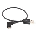 Cable conector de datos de ángulo recto USB a Micro USB de 30 cm para DJI SPARK / MAVIC PRO / Phantom 3 y 4 / Inspire 1 y 2, USB to Micro USB