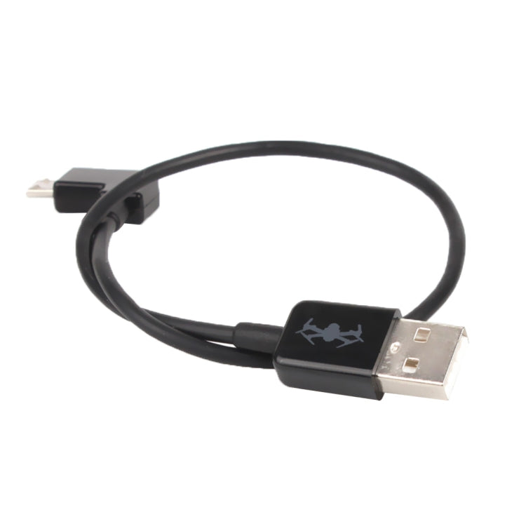 Cable conector de datos de ángulo recto USB a Micro USB de 30 cm para DJI SPARK / MAVIC PRO / Phantom 3 y 4 / Inspire 1 y 2, USB to Micro USB