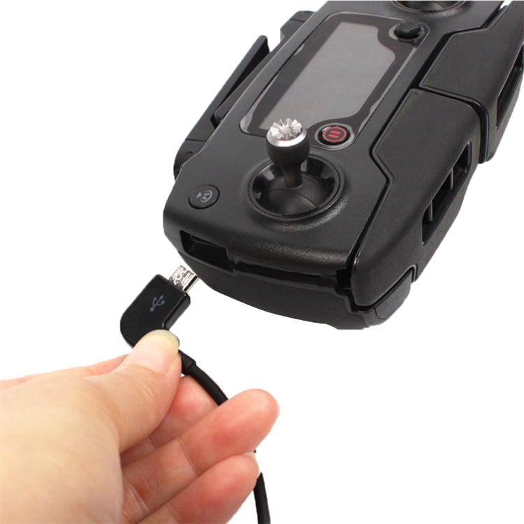 Cable conector de datos de ángulo recto USB a Micro USB de 30 cm para DJI SPARK / MAVIC PRO / Phantom 3 y 4 / Inspire 1 y 2, USB to Micro USB