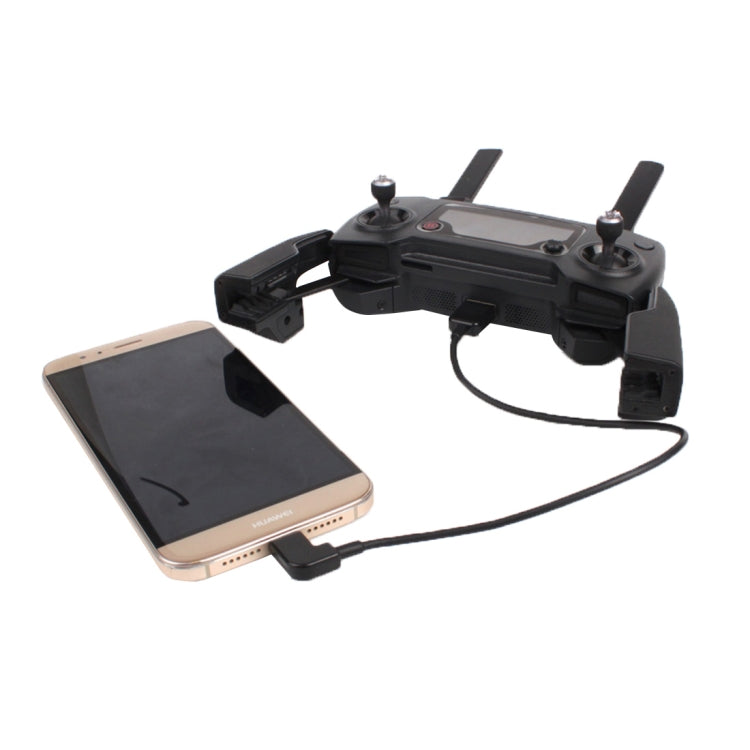 Cable conector de datos de ángulo recto USB a Micro USB de 30 cm para DJI SPARK / MAVIC PRO / Phantom 3 y 4 / Inspire 1 y 2, USB to Micro USB