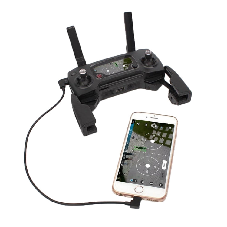 Conector de cable de datos de conversión de micro USB a 8 pines de 30 cm para control remoto DJI MAVIC PRO y SPARK y Mavic 2 Pro y Mavic 2 Zoom, iPhone, iPad, Micro USB to 8 Pin