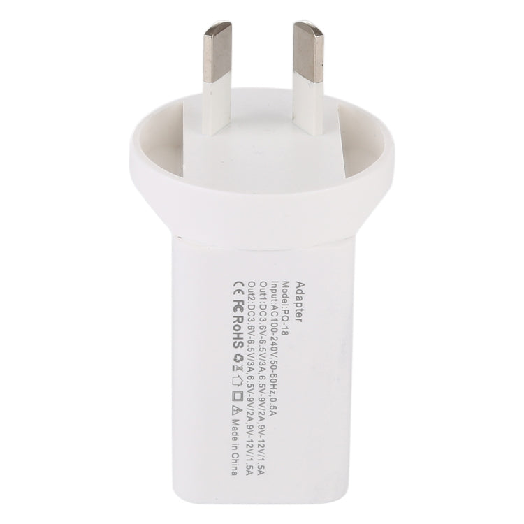 Adaptador de corriente de 18W Adaptador de enchufe Enchufe AU, AU Plug