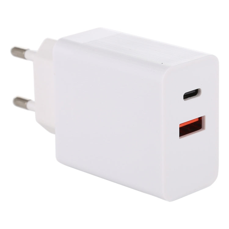 24W PD + QC3.0 Cargador rápido Adaptador de corriente Adaptador de enchufe Enchufe de la UE, 24W EU Plug
