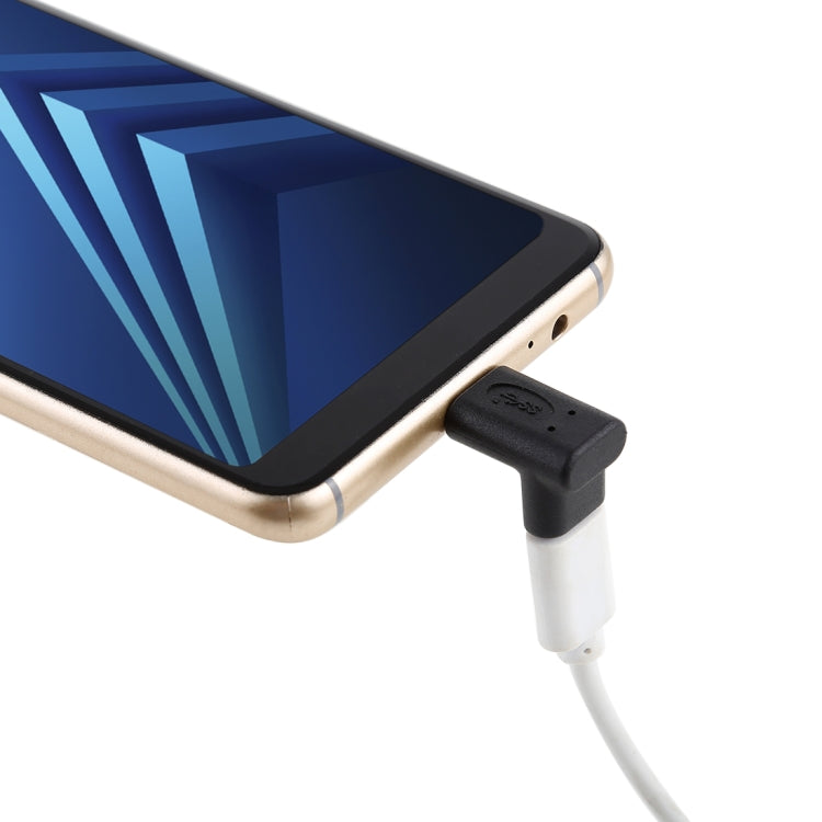 Adaptador de diseño de codo de extensión USB-C / Tipo-C hembra a macho