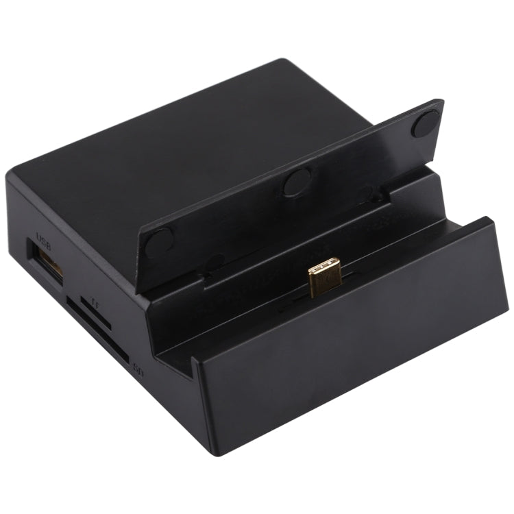 V105 USB-C / Type-C a USB 2.0 x 3 + USB-C / Type-C + HDMI + Puerto de audio + Lector de tarjetas SD / TF Soporte para teléfono multifunción Estación de acoplamiento HUB