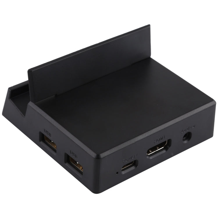 V105 USB-C / Type-C a USB 2.0 x 3 + USB-C / Type-C + HDMI + Puerto de audio + Lector de tarjetas SD / TF Soporte para teléfono multifunción Estación de acoplamiento HUB
