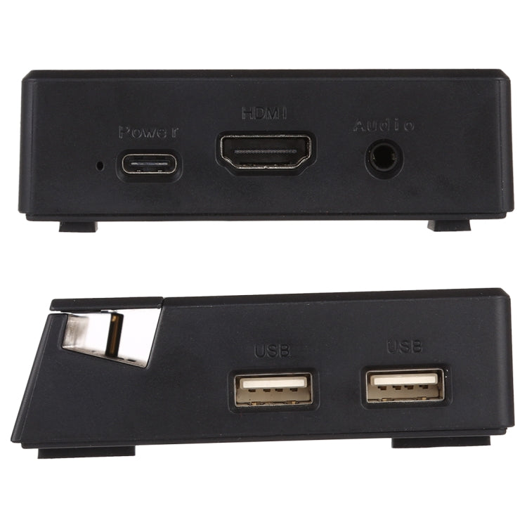 V105 USB-C / Type-C a USB 2.0 x 3 + USB-C / Type-C + HDMI + Puerto de audio + Lector de tarjetas SD / TF Soporte para teléfono multifunción Estación de acoplamiento HUB