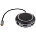 USB-C / Type-C a USB 3.0 x 3 + USB-C / Type-C + HDMI + RJ45 + Lector de tarjetas SD / TF Adaptador HUB multifunción