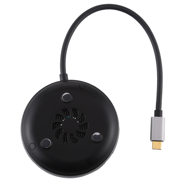 USB-C / Type-C a USB 3.0 x 3 + USB-C / Type-C + HDMI + RJ45 + Lector de tarjetas SD / TF Adaptador HUB multifunción