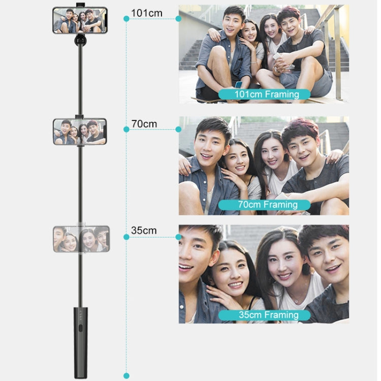 CYKE P9 Universal Estirable Oculto De Una Pieza Inalámbrico Bluetooth Selfie Stick