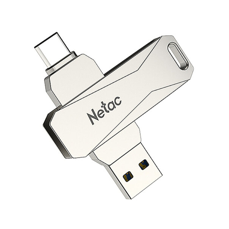 Netac U782C 128GB USB-C / Type-C + USB 3.0 Unidad flash de aleación de zinc con rotación de 360 grados OTG U Disk, 128GB