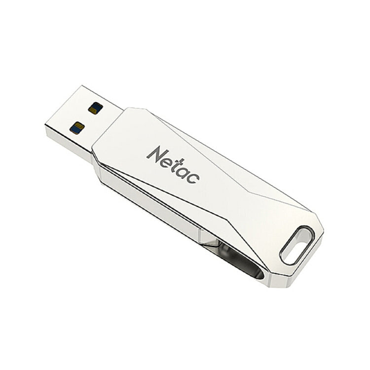 Netac U782C 128GB USB-C / Type-C + USB 3.0 Unidad flash de aleación de zinc con rotación de 360 grados OTG U Disk, 128GB