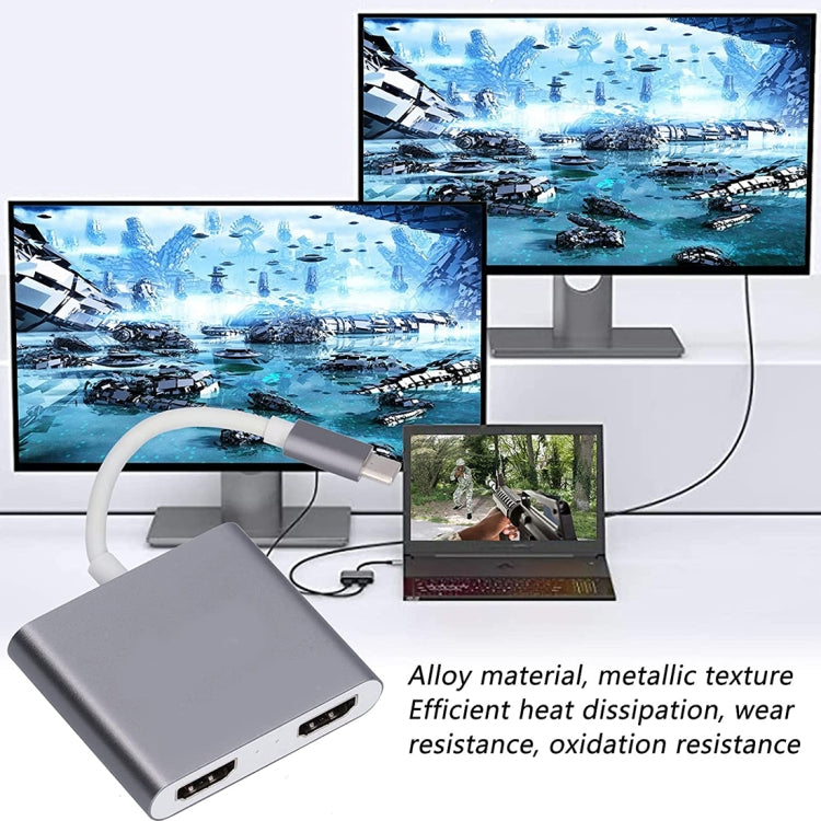 Salida de interfaz HDMI dual 4K Ultra HD a adaptador USB-C/Tipo-C, 9175B