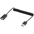 Cable de carga de resorte para computadora portátil USB macho a USB hembra, USB Male to USB Female