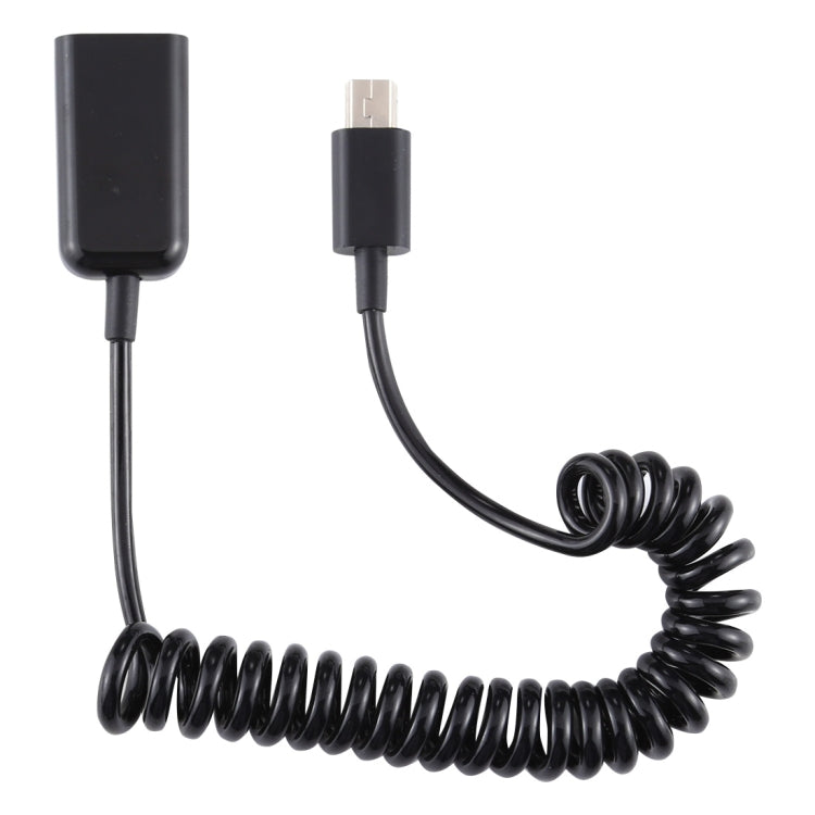 Mini cable de carga de resorte para computadora portátil, macho a USB hembra de 5 pines, Mini 5 Pin Male to USB Female