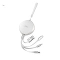 REMAX RC-185th 3 en 1 2.1A USB a 8 pines + USB-C / Type-C + Micro USB Sury Series Cable de datos de carga telescópico