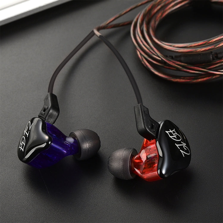 KZ ED12 Auricular con control de cable estilo intrauditivo con diseño deportivo y conector Jack de 3,5 mm, longitud del cable: 1,2 m, ED12